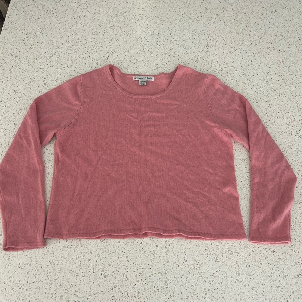 Pink Long Sleeve Cashmere Sweater